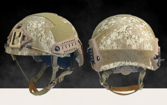 Tactical Helmet with Binocular Quad-Tube Night Vision Device (Model Props) | Full Tactical Headwind Goggles Set | Military Tactical COS Gear